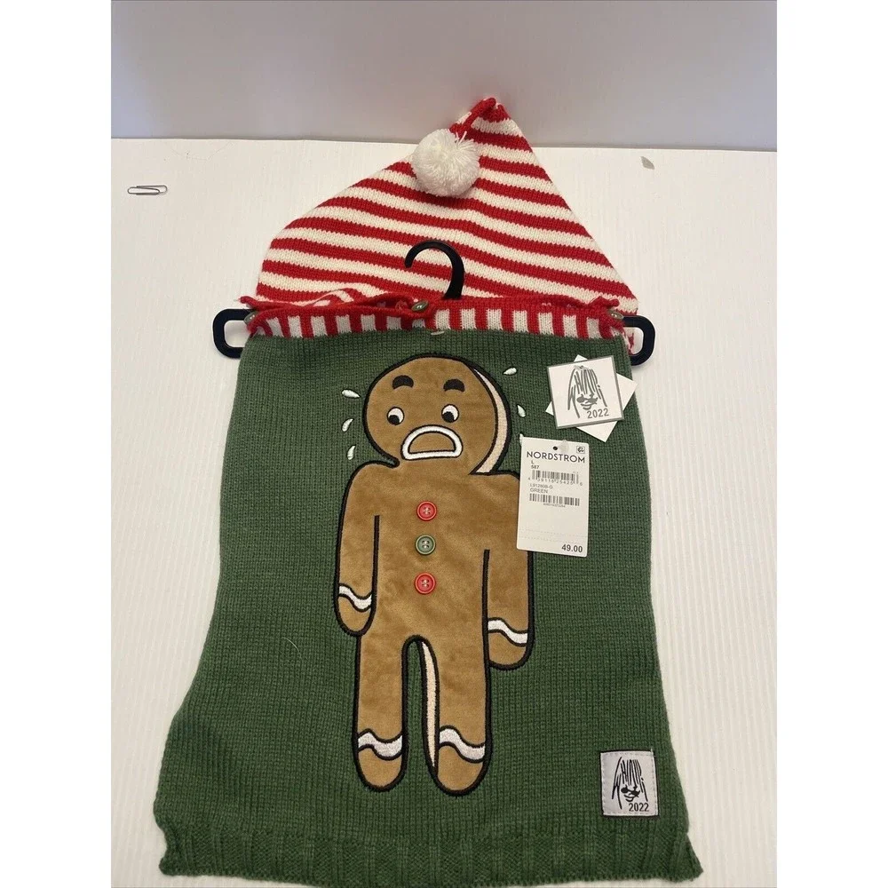 WHOOPI GOLDBERG Broken Cookie Dog Sweater & Beanie Set Size Medium New w/Tag